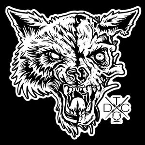 Drive clothing cutoff sleeveless hooded sweatshirt. Lone wolf